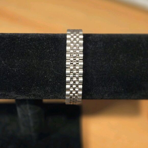 Stainless Steel Presidential Jubilee Style Bracelet Mens Unisex, 7" - Picture 3 of 8